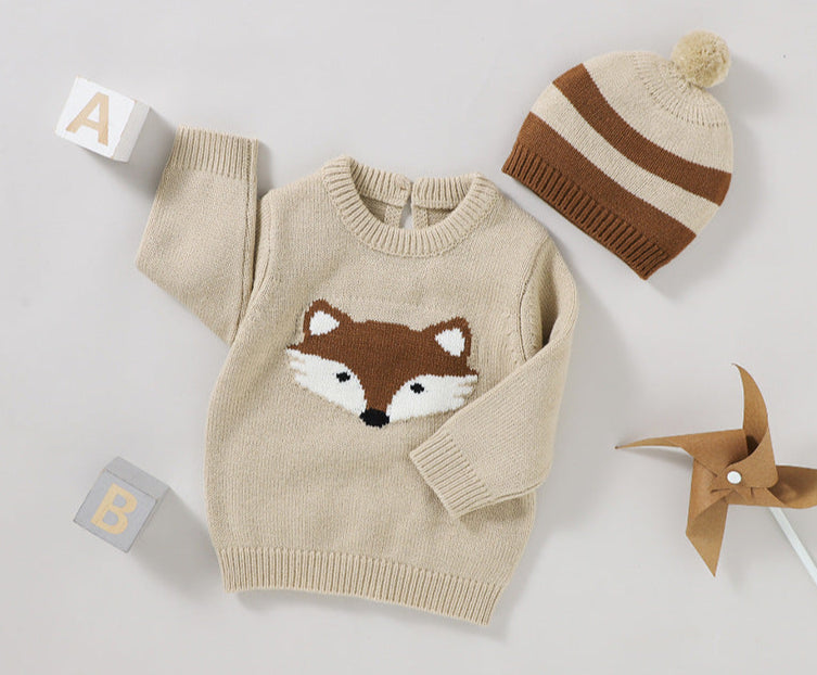 Blusa Infantil de Tricô Raposinha