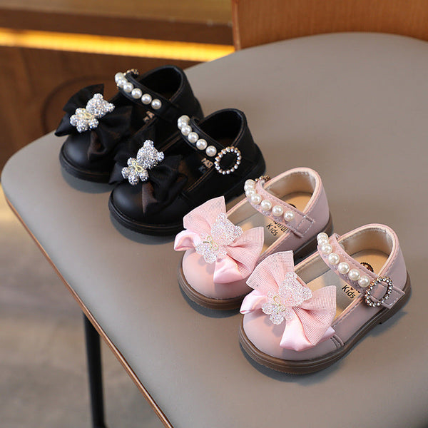 Sapato Infantil Feminino Pérolas Ursinho