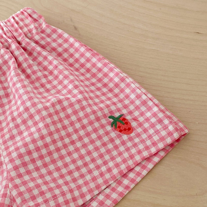 Conjunto Infantil Feminino Xadrez Palhacinho