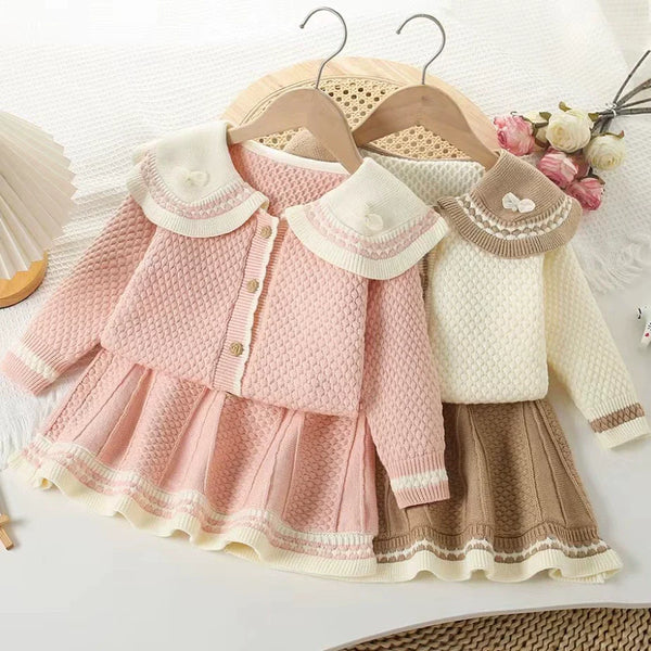 Conjunto Infantil Feminino Tricô  Delicado
