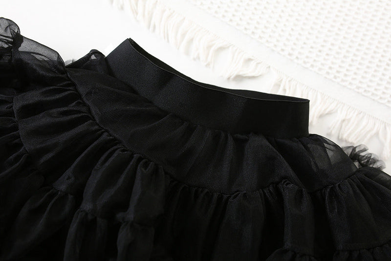 Conjunto Infantil Tricô Corações e Tule