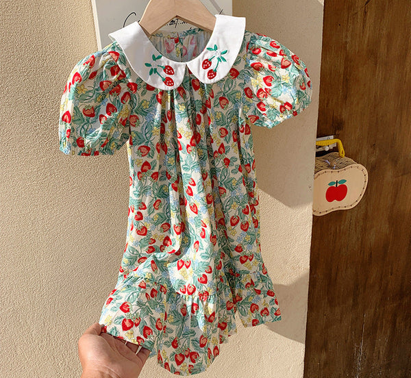 Vestido Infantil Delicadinho Morangos