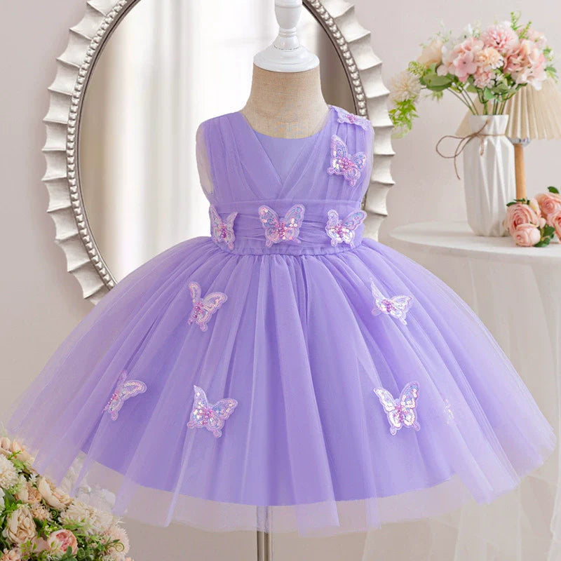 Vestido de Festa Tule Borboletas