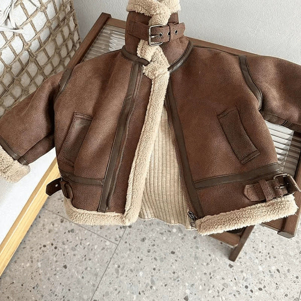 Jaqueta Infantil Camurça Pelinhos