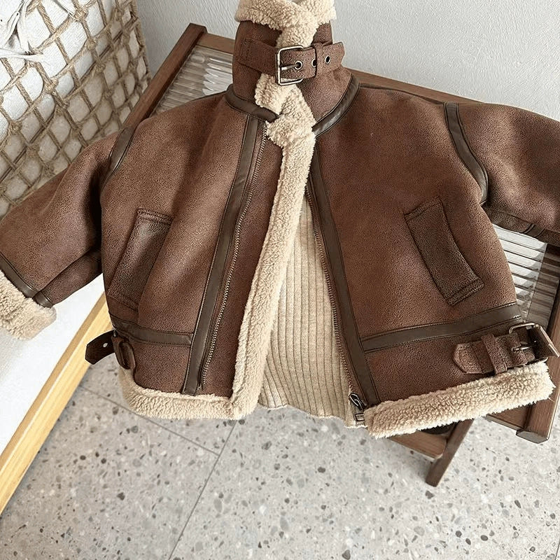 Jaqueta Infantil Camurça Pelinhos