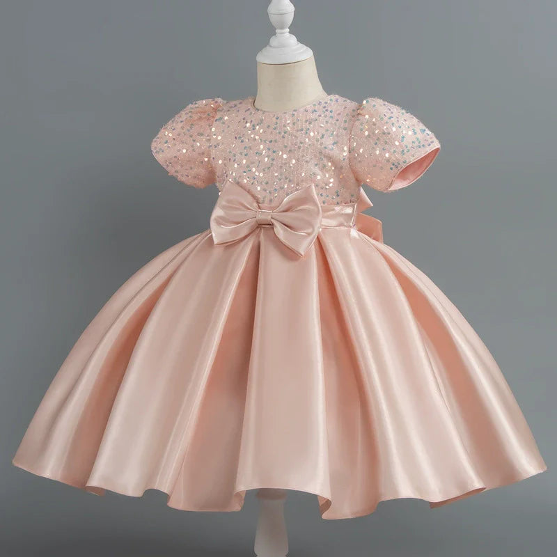 Vestido de Festa Brilhante Lacinho