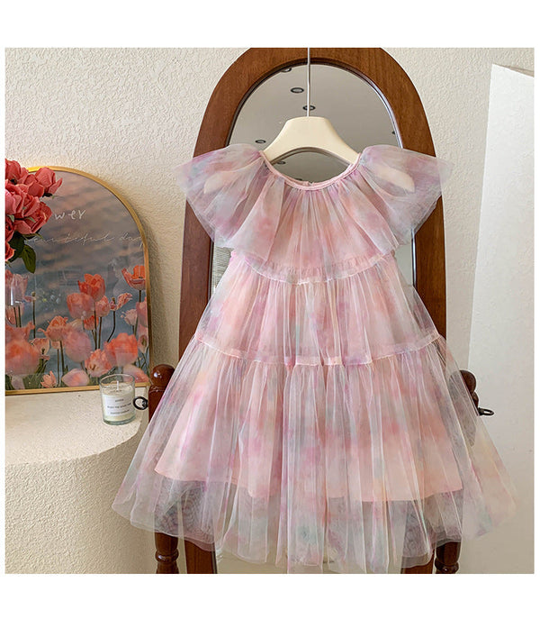 Vestido Infantil Tule Babados