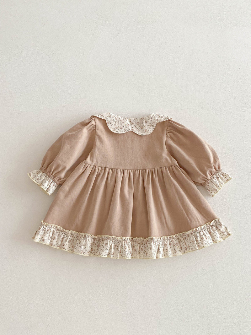 Vestido Infantil Barrados Florzinhas