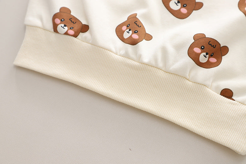Conjunto Infantil Jardineira Bichinhos + Manga Longa