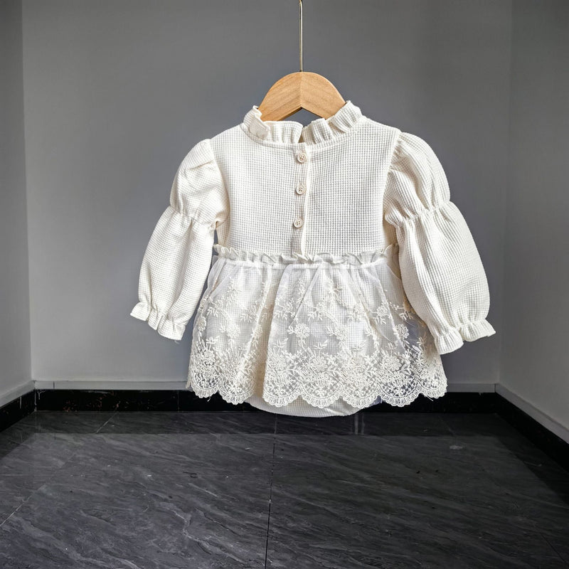 Body Vestidinho Infantil Feminino Rendado