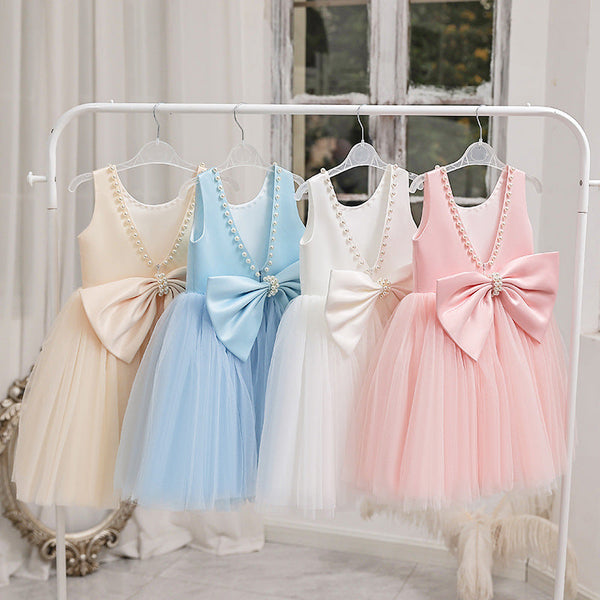 Vestido Infantil De Festa Pérolas