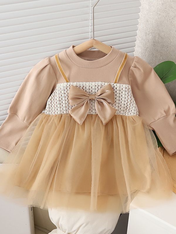 Vestido Infantil Lacinho com Tule