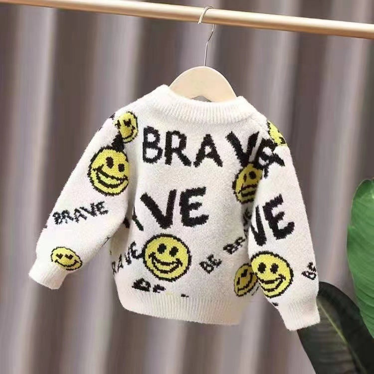 Blusa Infantil Inverno Emoji Feliz