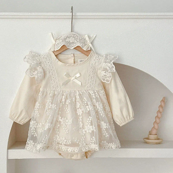 Vestido Infantil Rendado Florzinhas
