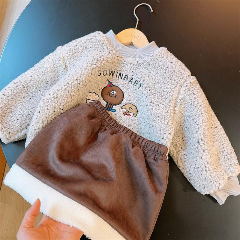 Conjunto Infantil Feminino Suéter + Saia