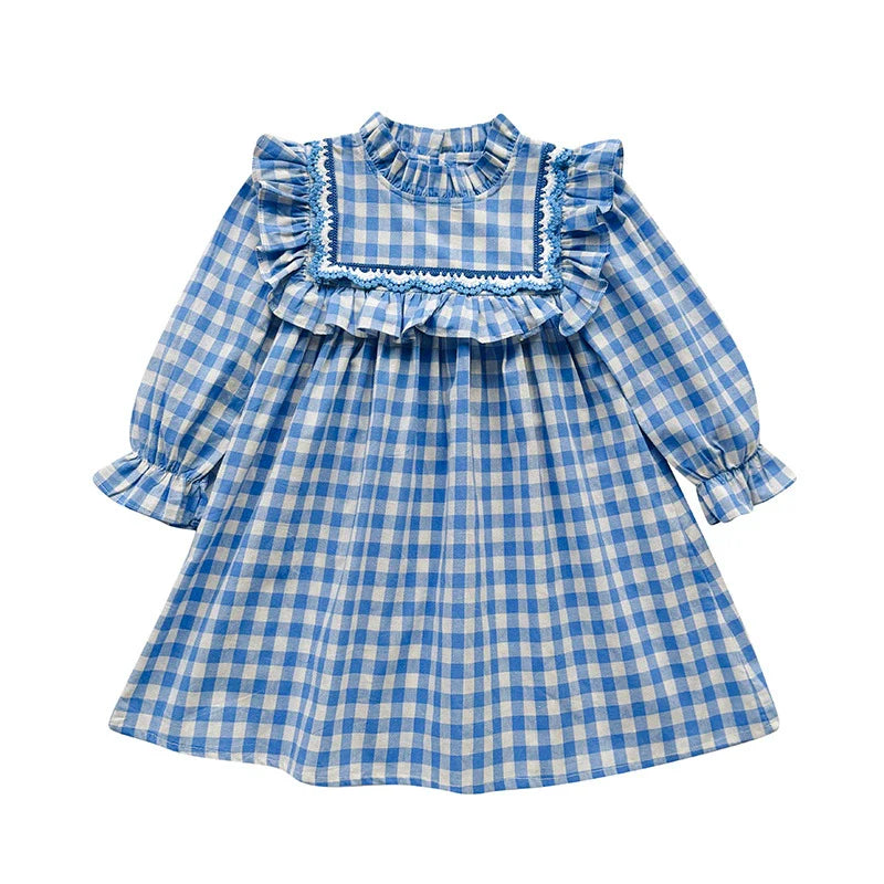 Vestido Infantil Gola Xadrez