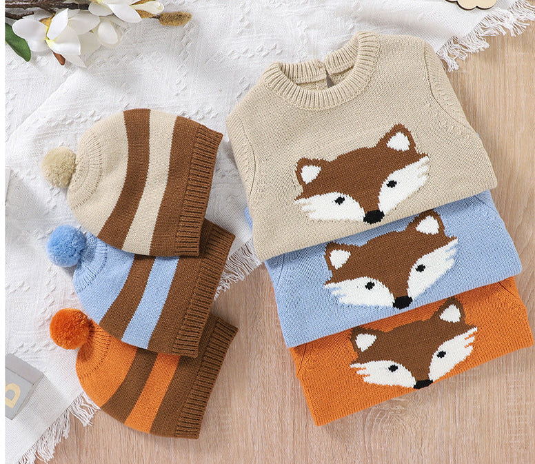 Blusa Infantil de Tricô Raposinha