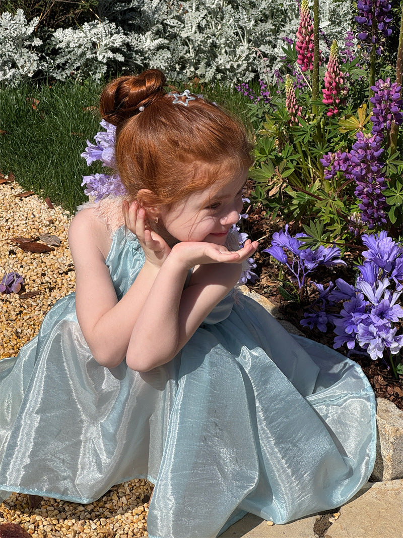 Vestido Infantil Azul Princesa