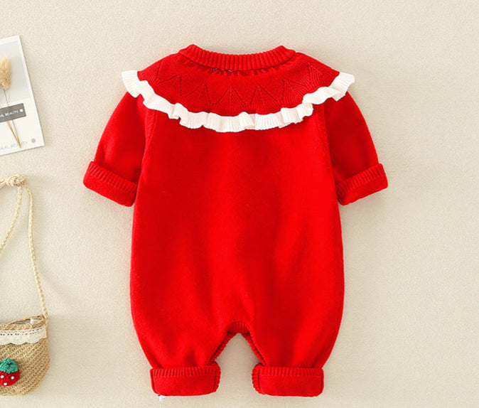 Macacão Infantil De Tricô Bolsinhos
