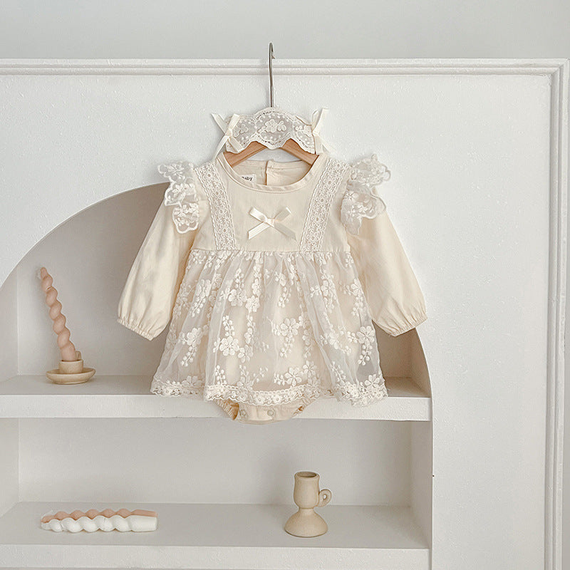 Body Infantil Feminino Rendado Lacinho