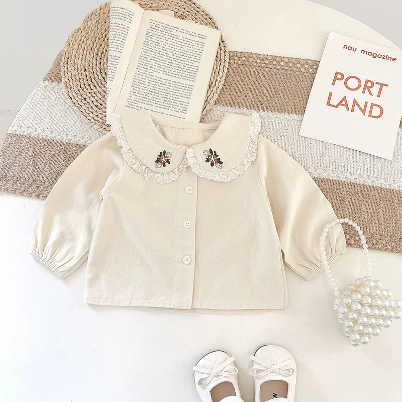 Vestido + Camisa Infantil Bordada Florzinhas