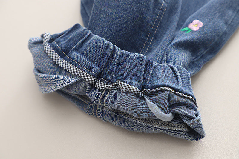 Conjunto Infantil Feminino Florzinhas e Jeans