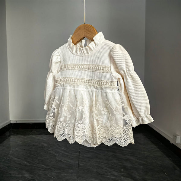 Body Vestidinho Infantil Feminino Rendado