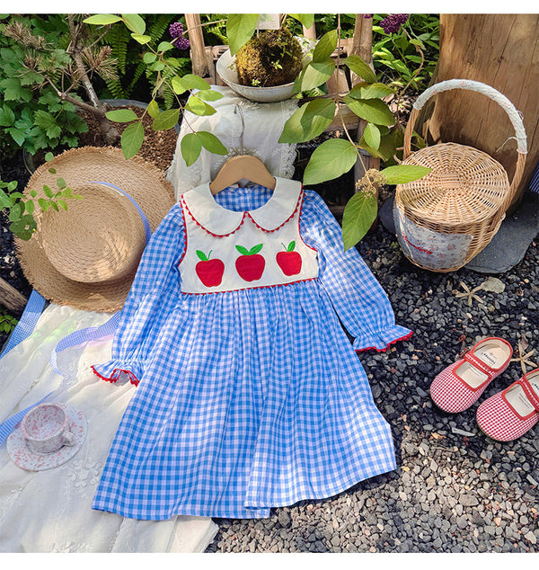 Vestido Infantil Xadrez Maça