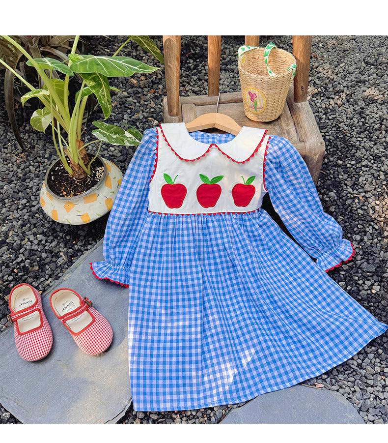 Vestido Infantil Xadrez Maça