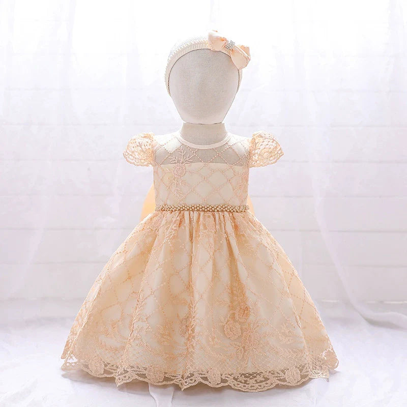 Vestido Festa Infantil Rendado Floral