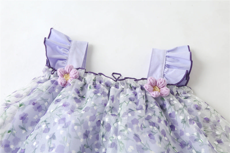Body Infantil Feminino Verão Florzinhas