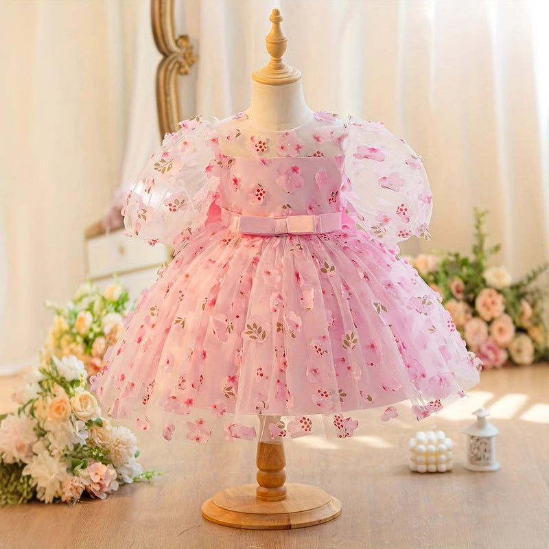 Vestido de Festa Infantil Pequenas flores
