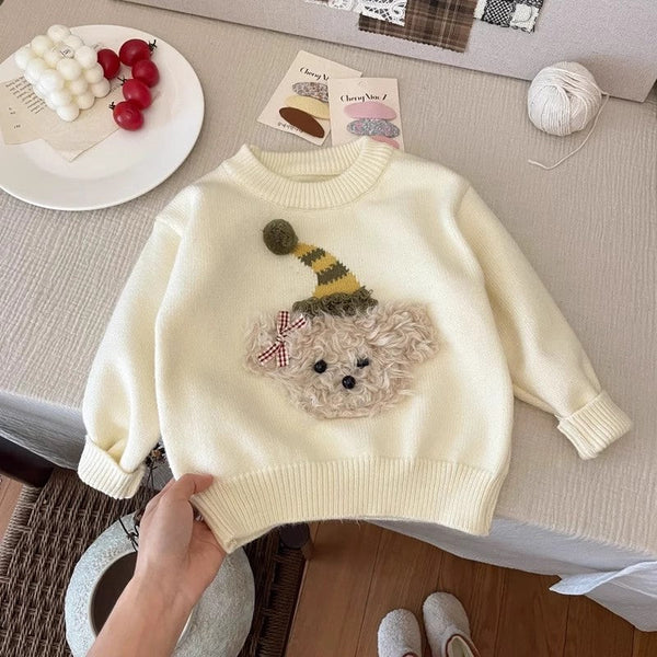 Blusa Infantil Inverno Cachorrinho de Chapéu