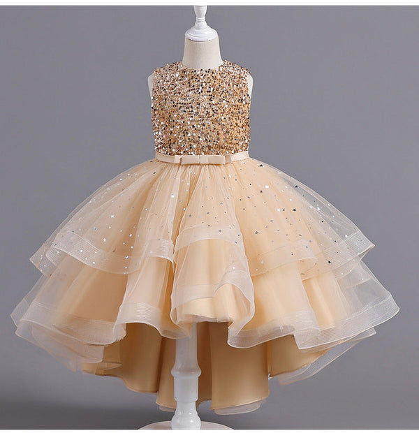 Vestido Infantil Brilhante Camadas