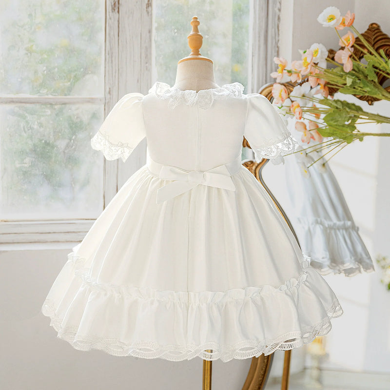 Vestido Infantil Branco Rendado