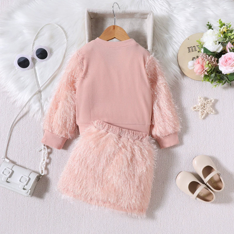 Conjunto Infantil Feminino Rosa Inverno
