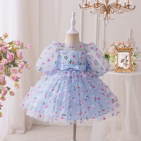 Vestido de Festa Infantil Pequenas flores