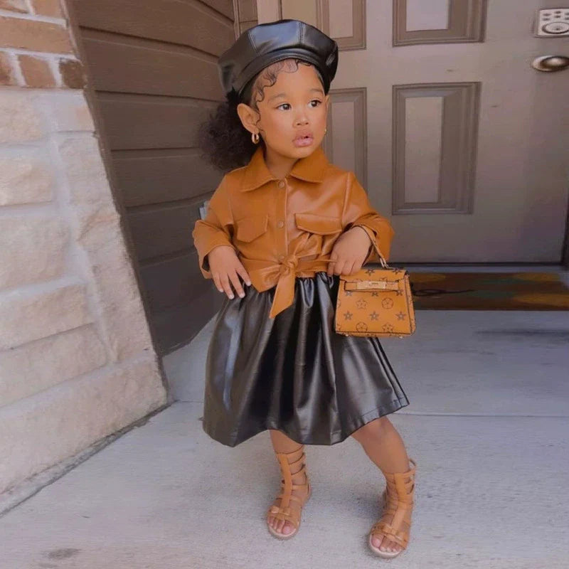 Vestido Infantil Couro Boutique
