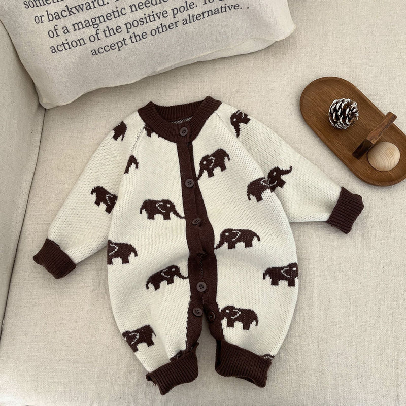Macacão Infantil Tricô Bichinhos