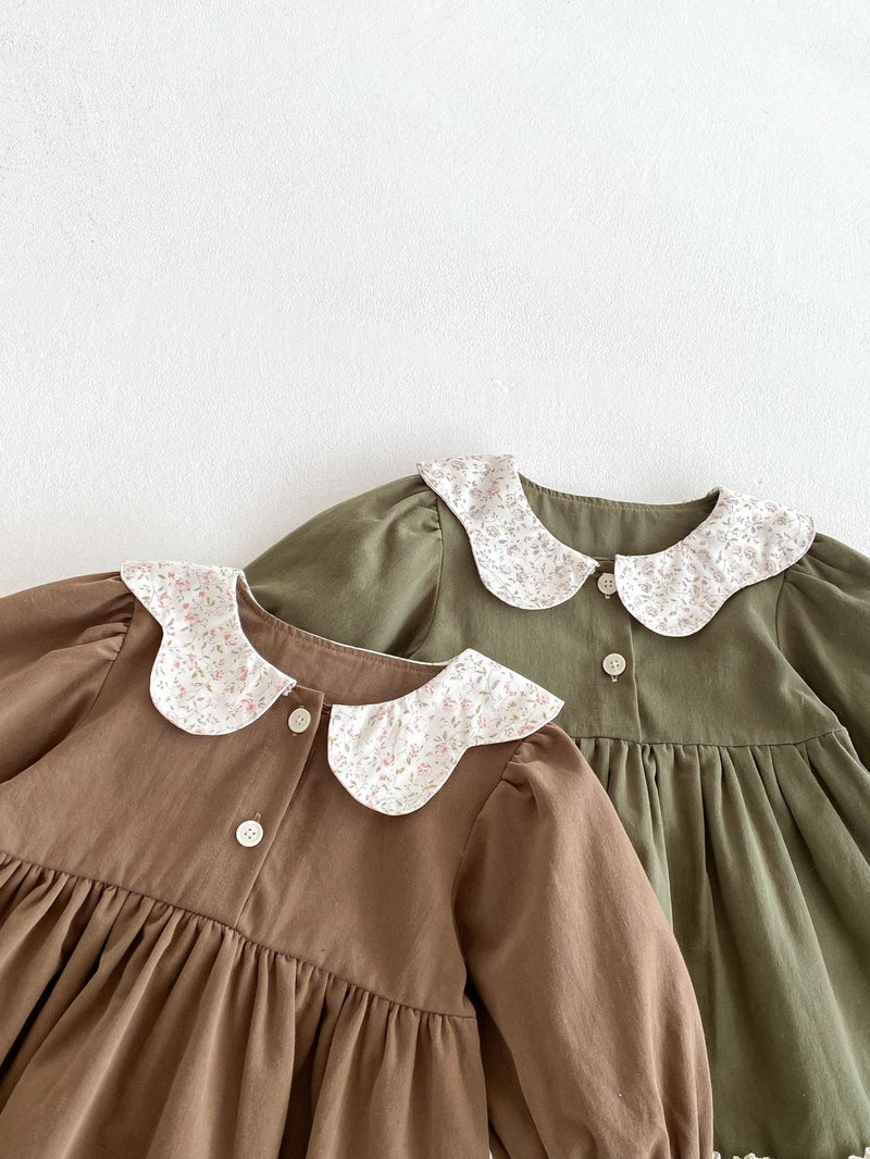 Vestido Infantil Barrados Florzinhas
