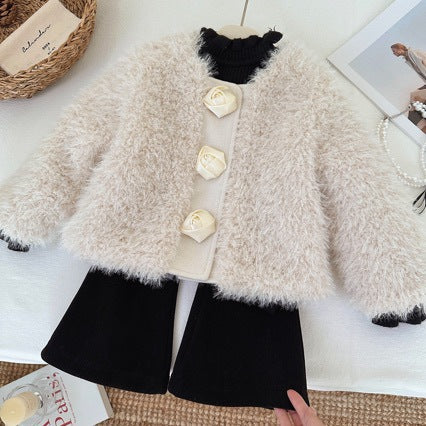 Conjunto Infantil Feminino Inverno Pelinhos