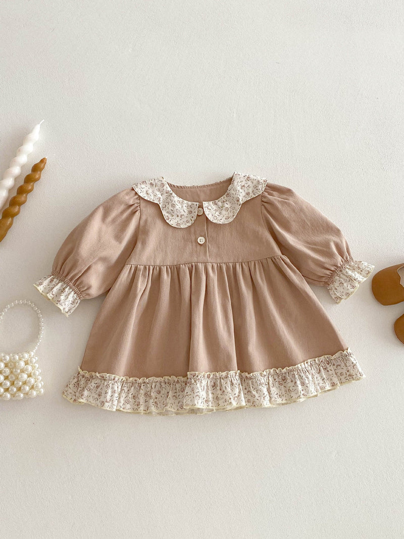 Vestido Infantil Barrados Florzinhas