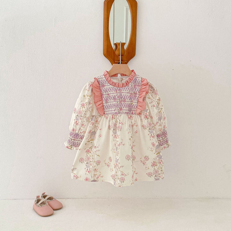 Vestido Infantil Rosa Florzinhas