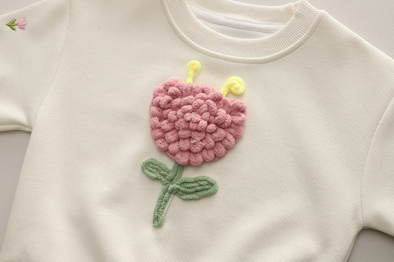Conjunto Infantil Feminino Florzinhas e Jeans