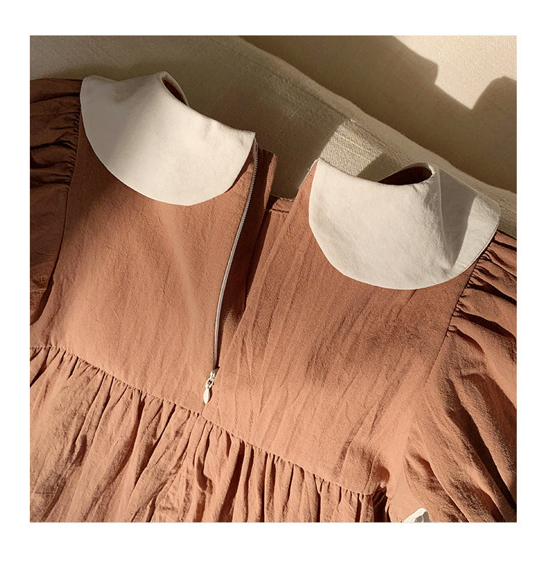 Vestido Infantil Marrom Ursinhos