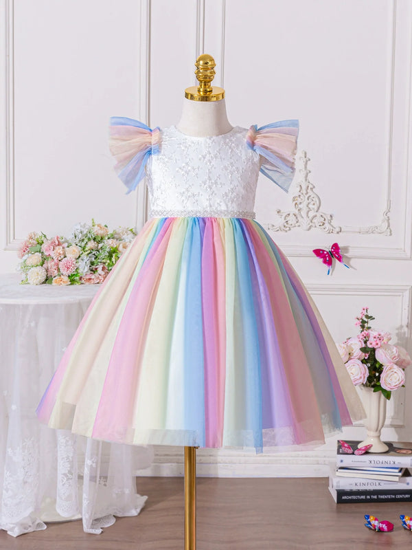 Vestido Infantil Floral e Colors