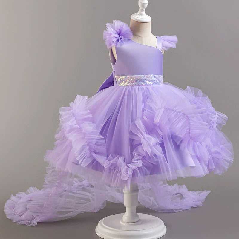 Vestido De Festa Com Babadinhos de Tule