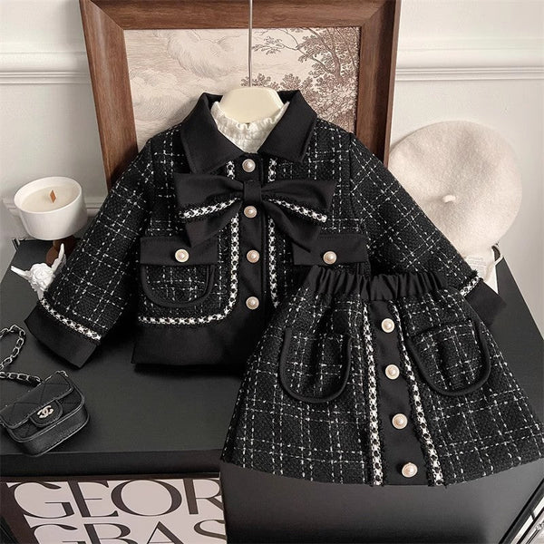 Conjunto Infantil Feminino Pérolas e Lacinho