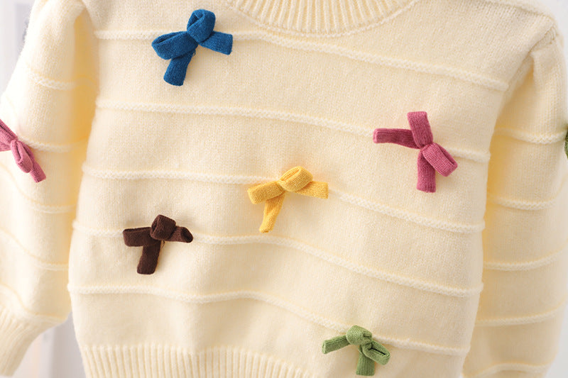 Blusa Infantil Feminina Tricô Lacinhos