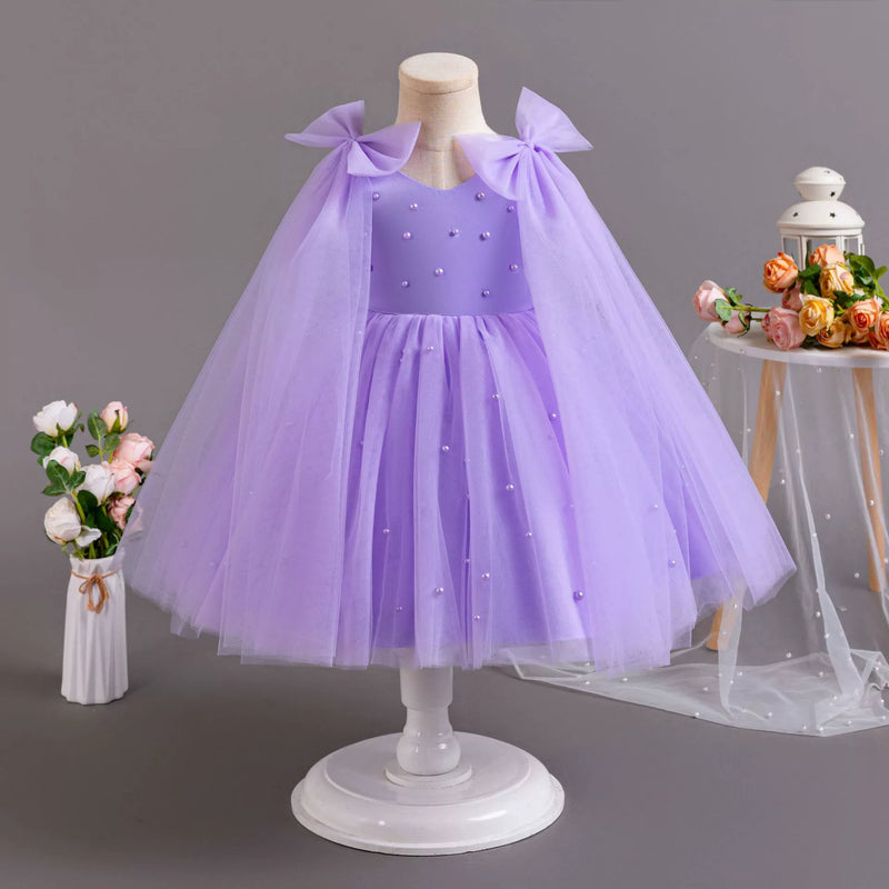 Vestido De Festa Pérolas e Alça Tule